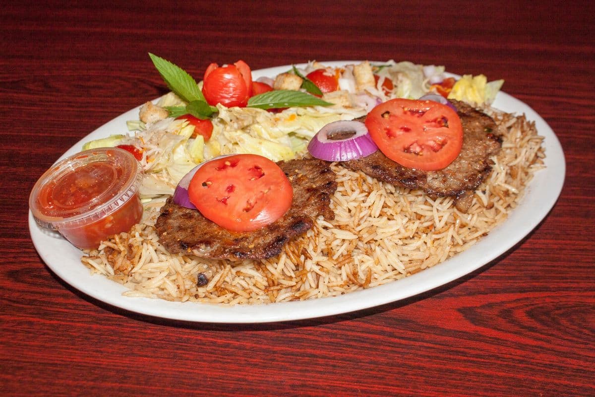 3. Chapli Kabob and Naan with Salad