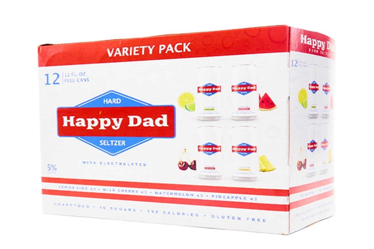 HAPPY DAD HARD SELTZER VARIETY PACK 12 CANS (NEW ITEM) (12 x 355 ML)
