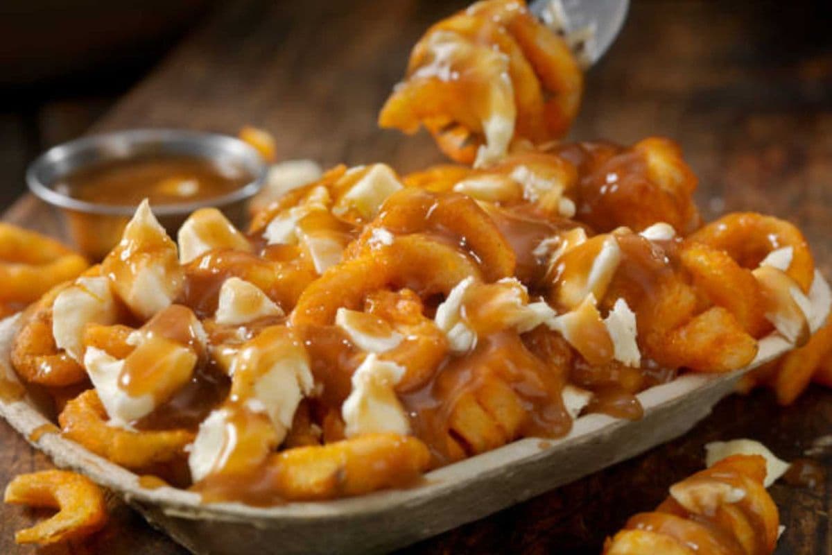 CURLY FRIES CHICKEN POUTINE
