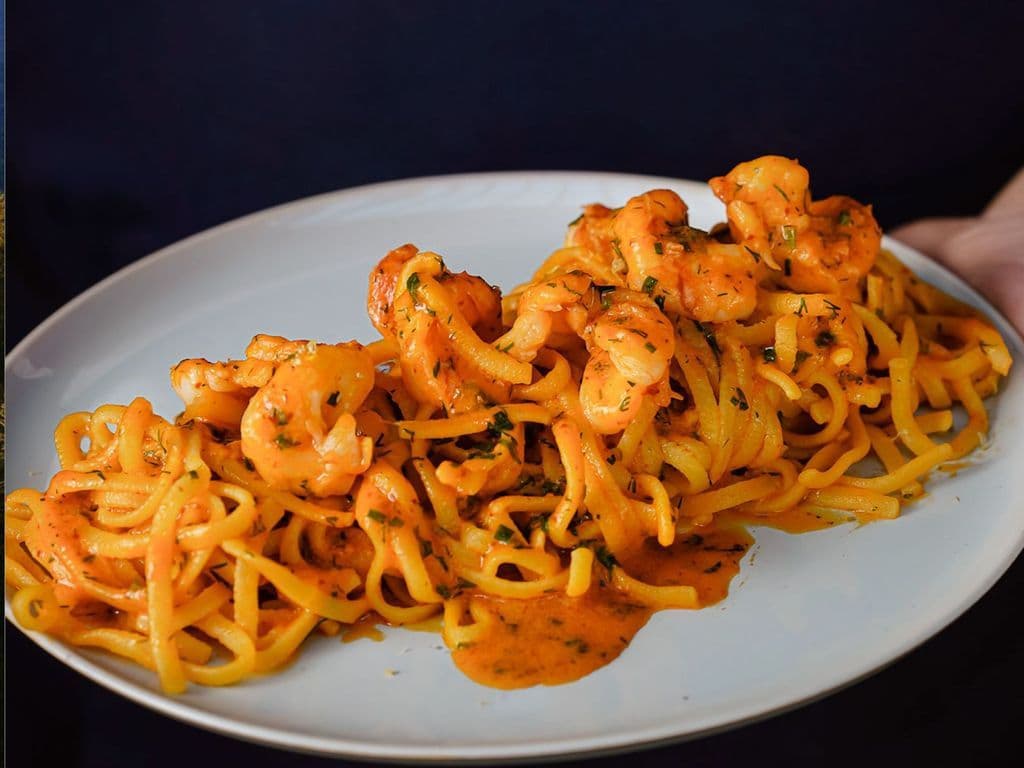 Campanelle con Gamberi