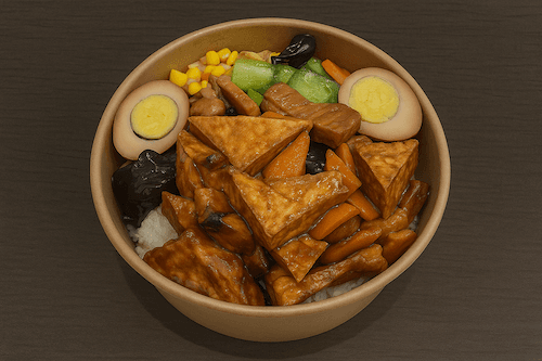 Braise Tofu Rice / 紅燒豆腐飯
