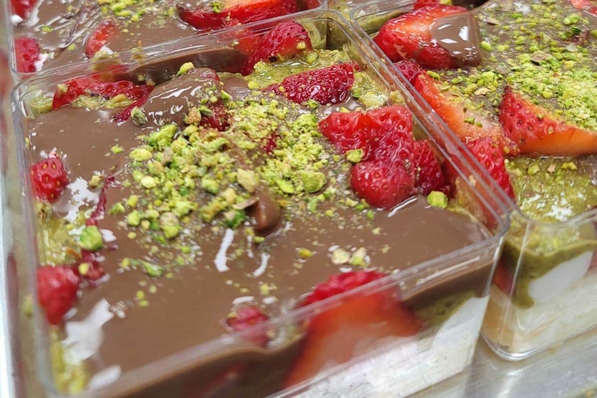 Strawberry Pistachio Milk Cake