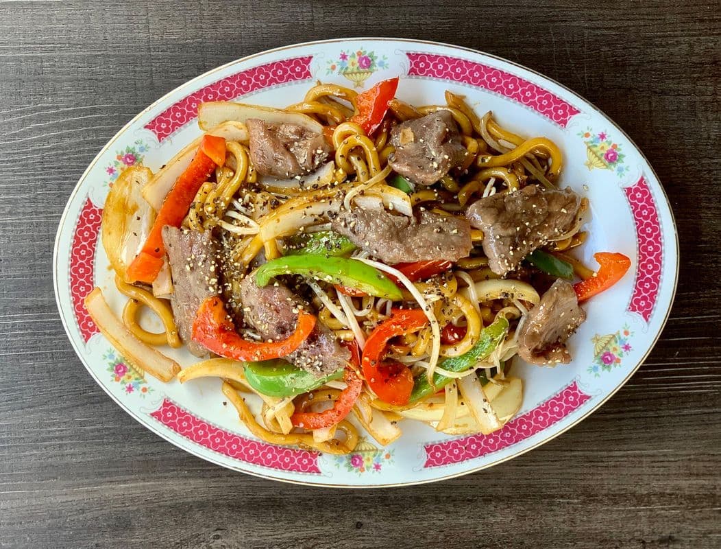 Black Pepper Beef Udon