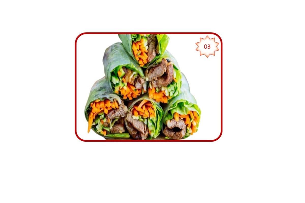 3. Beef Salad Rolls (3 Rolls)