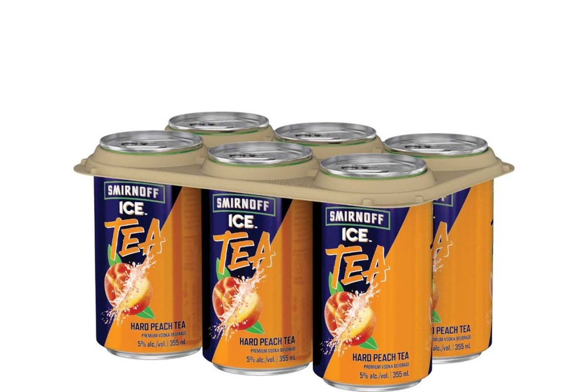 Smirnoff Ice Hard Peach Tea (6 x 355 ml Cans)
