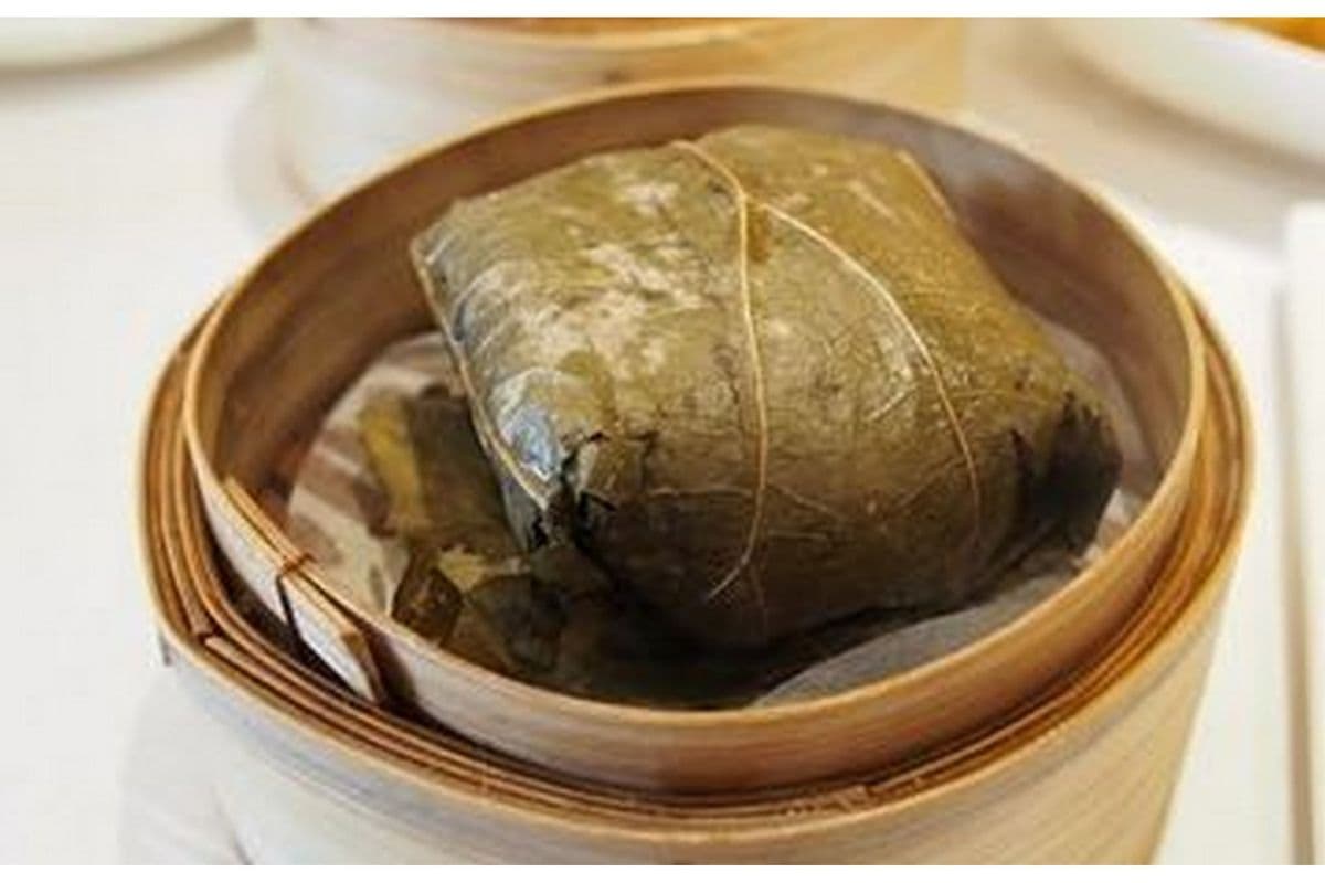 Steamed Sticky Rice Wrapped in Lotus Leaf