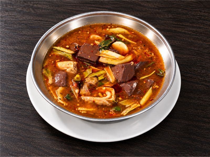 Classic M02 Stewed Pork Intestine & Pork Blood w/ Chili & Peppercorn Sauce (Spicy) Combo M02 五更腸旺(辣) 經典套餐