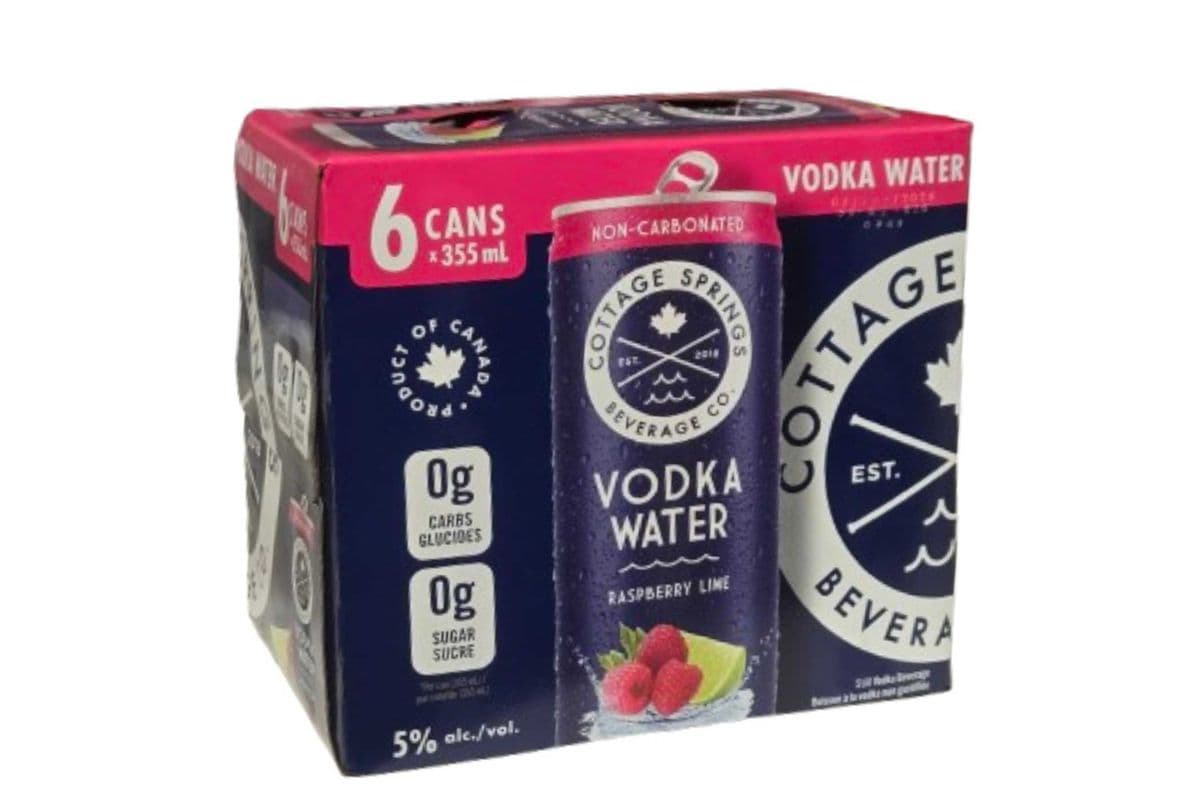 Cottage Springs Vodka Water Raspberry Lime (6 x 355ml)