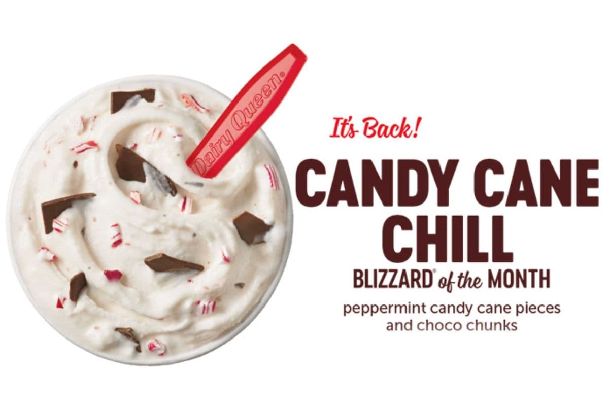 Candy Cane Chill Blizzard Treat