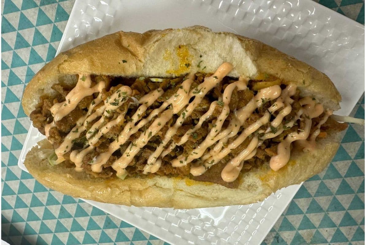 Spicy pork sandwich