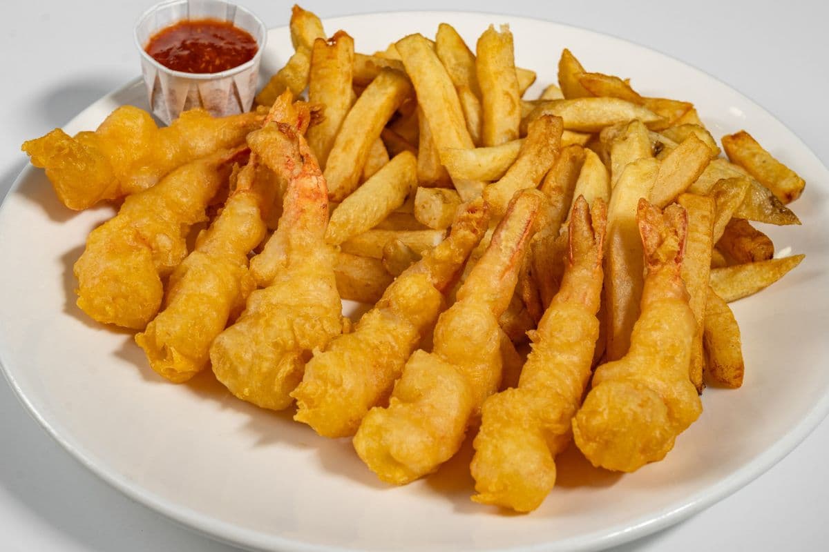 Black Tiger Shrimp (8 pcs) and Chips