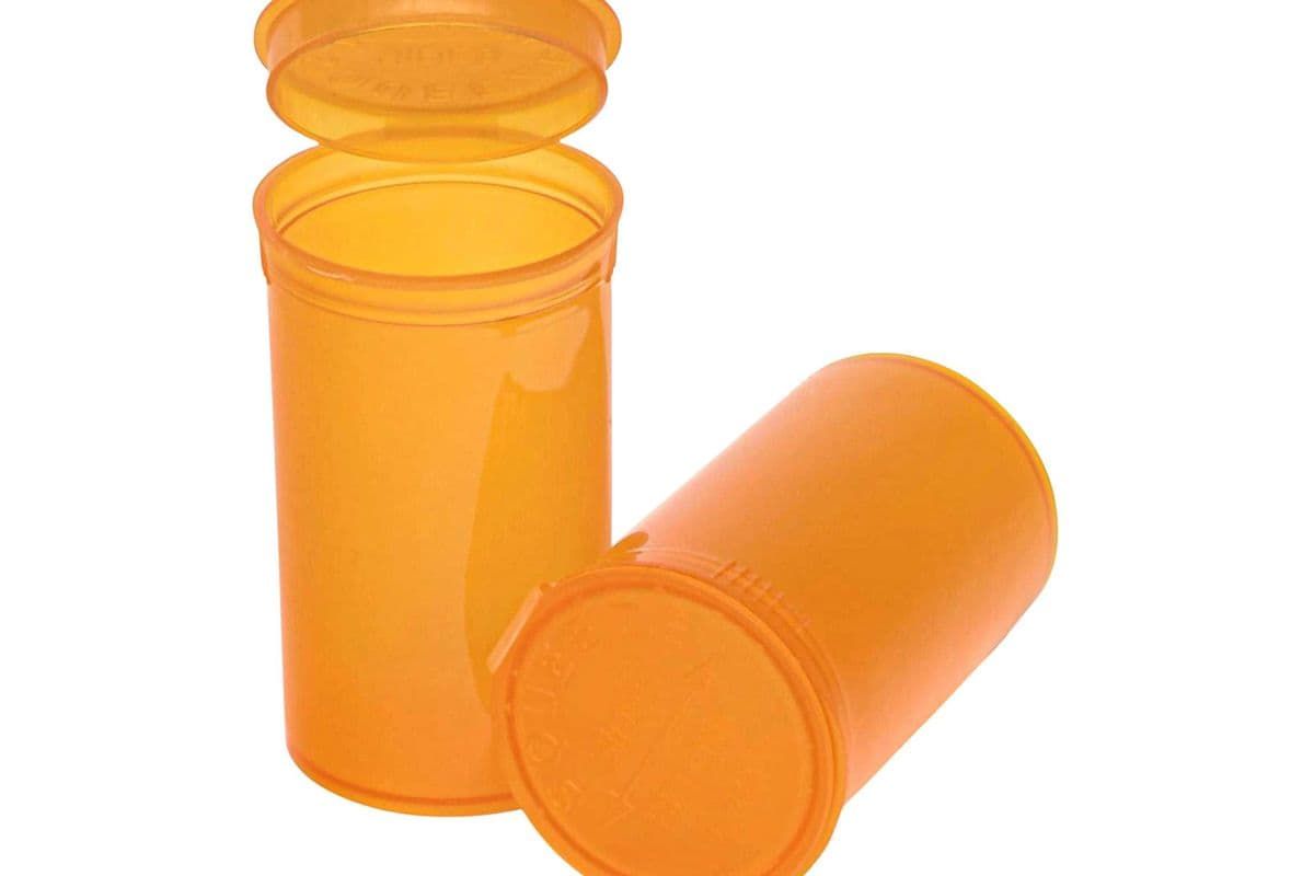Amber Pop Top Storage Vials 19 Dram (6 Pack)