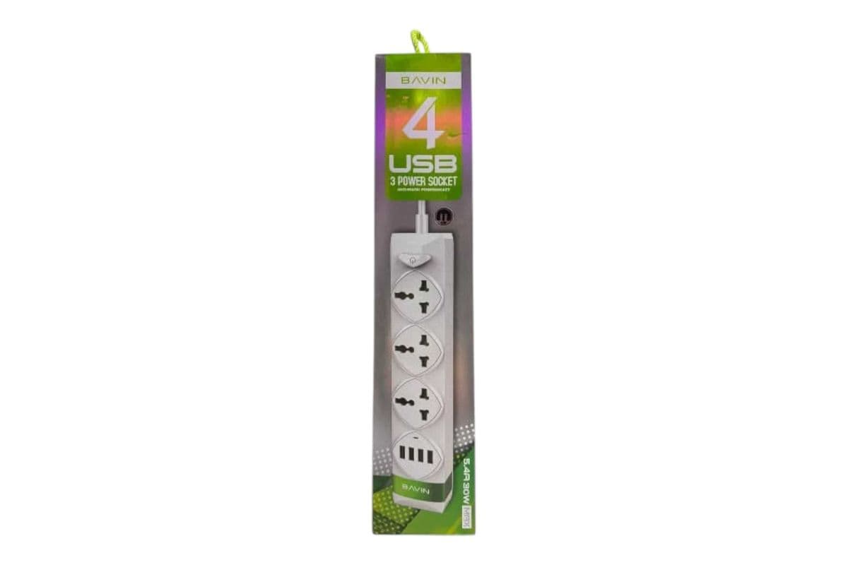 Bavin 4 USB & 3 Power Socket (5.4 A, 30 W max)