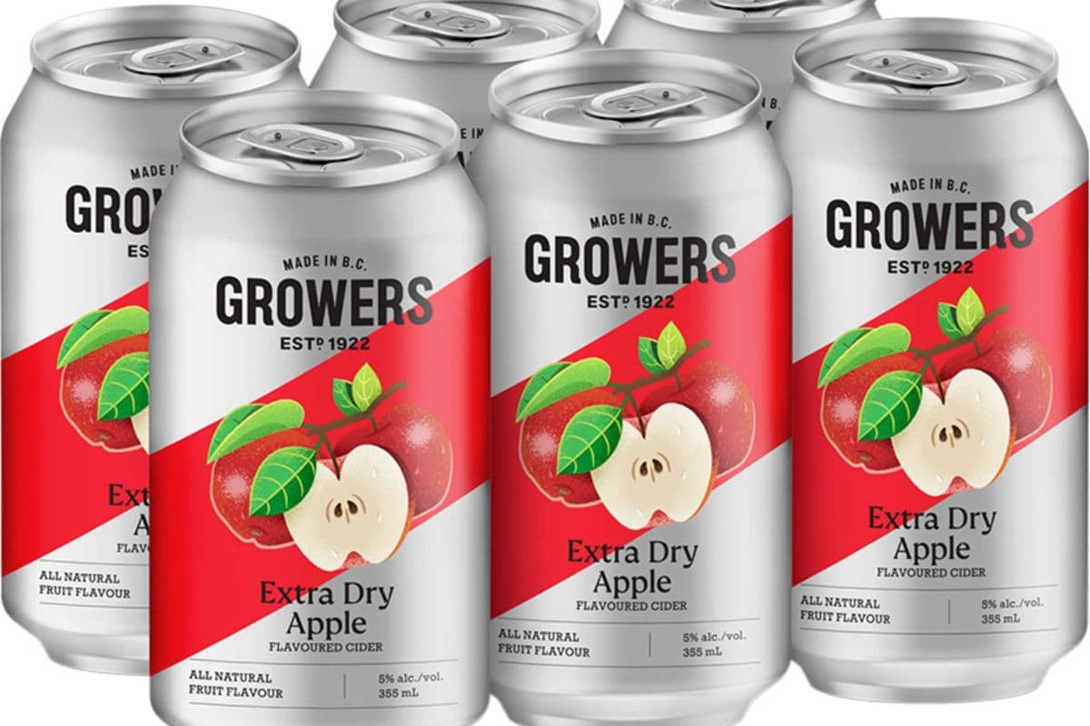 Growers Extra Dry Apple (6 x 355 ml Cans)