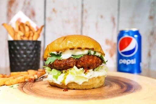 Korean burger au poulet frit
