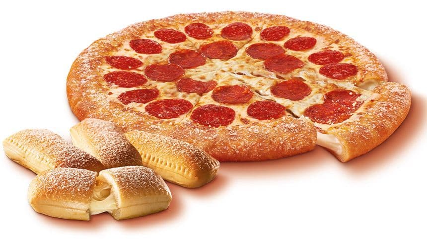 1 Stuffed Crust Pepperoni and 1 Stuffed Crazy Bread