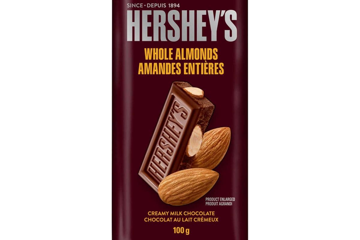 Hershey's whole almonds (100g) (260 Cal)