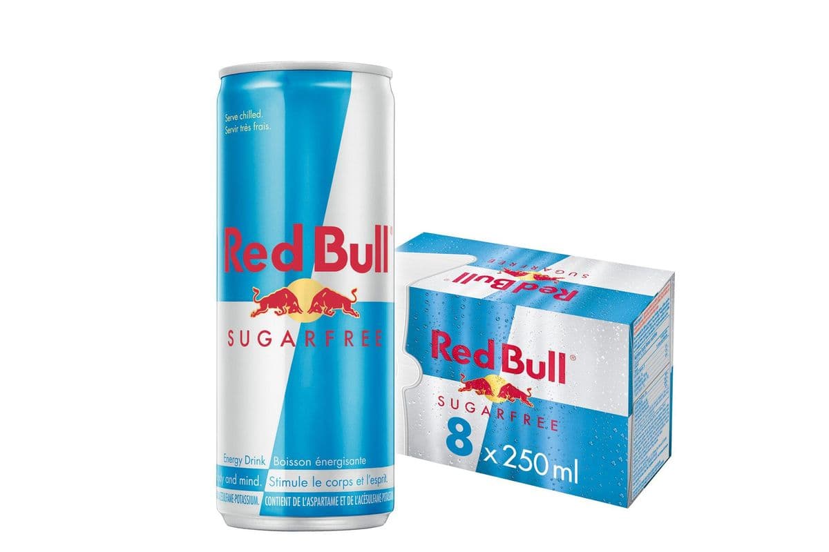 Red Bull Energy Drink Sugar Free 250 ml (8 Pack) 1001326