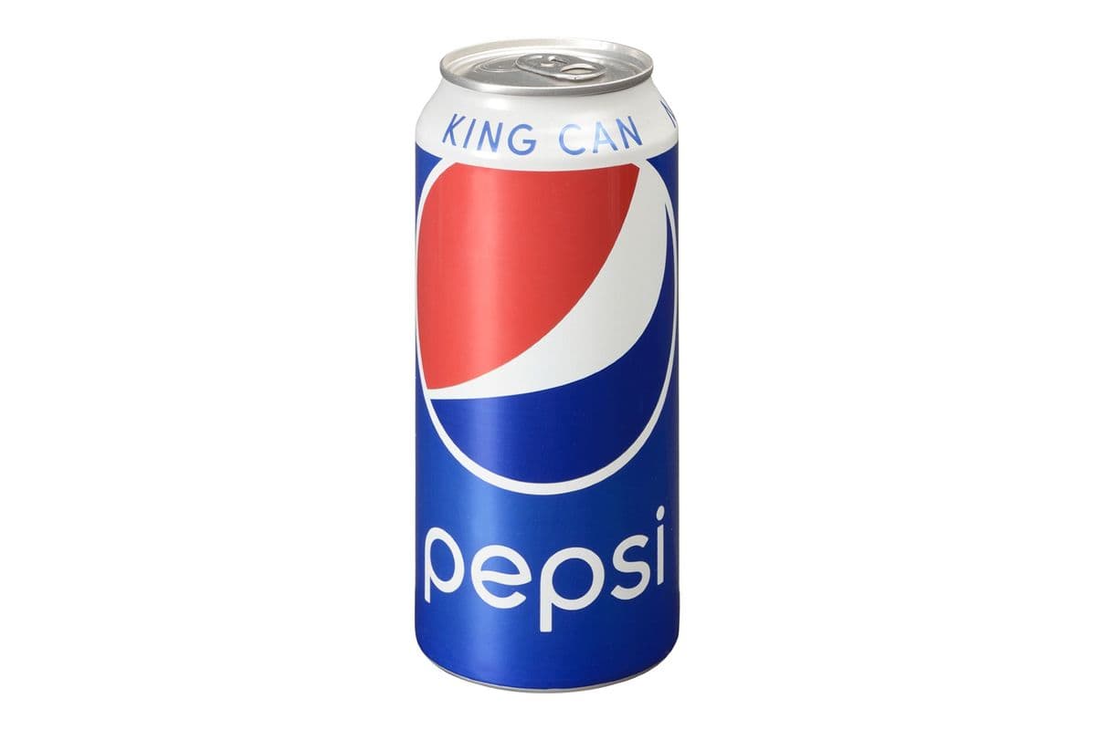 Pepsi King size canned Pop