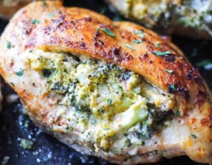 High End Bistro Broccoli and Cheese Stuffed Chicken