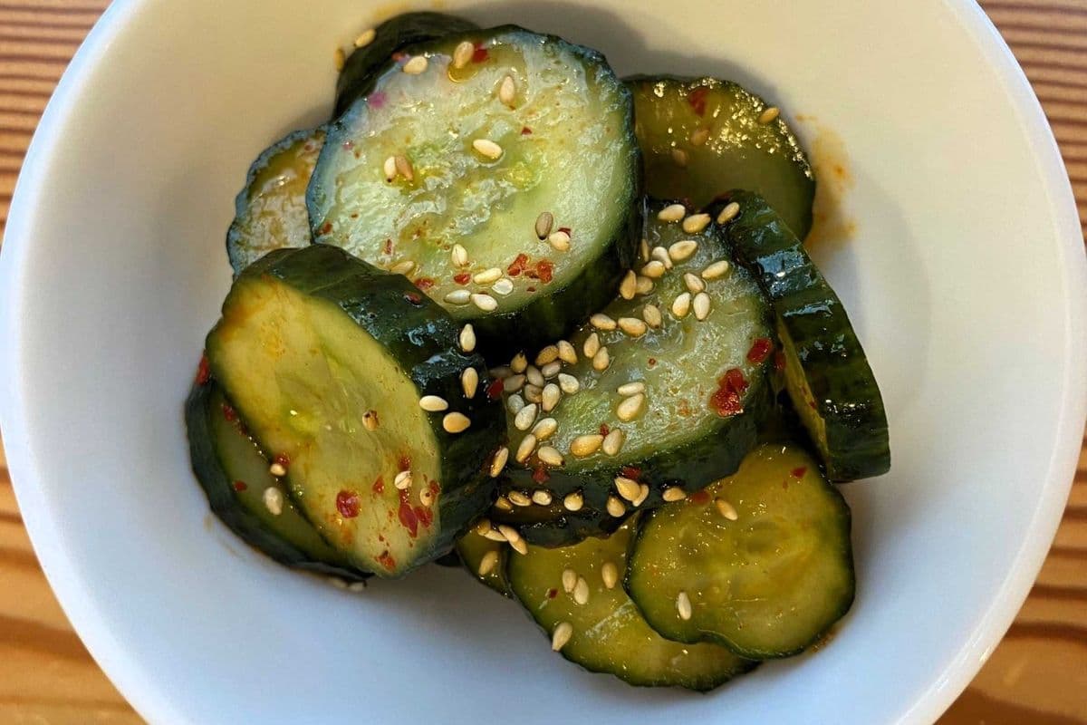 Korean Pickled Cucumber (V, GF)