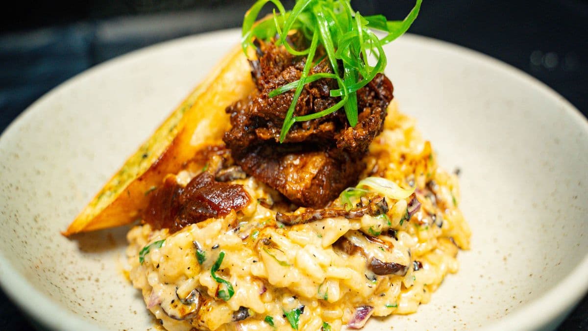 Braised Beef and Wild Mushroom Risotto
