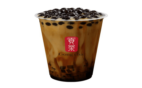 Brown Sugar Oolong Milk Tea with 2J / 2J THÉ OOLONG AU LAIT AU SUCRE BRUN