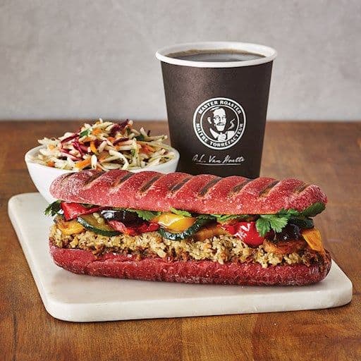 Panini végétarien pain betterave / Panini vegetarian beet bread
