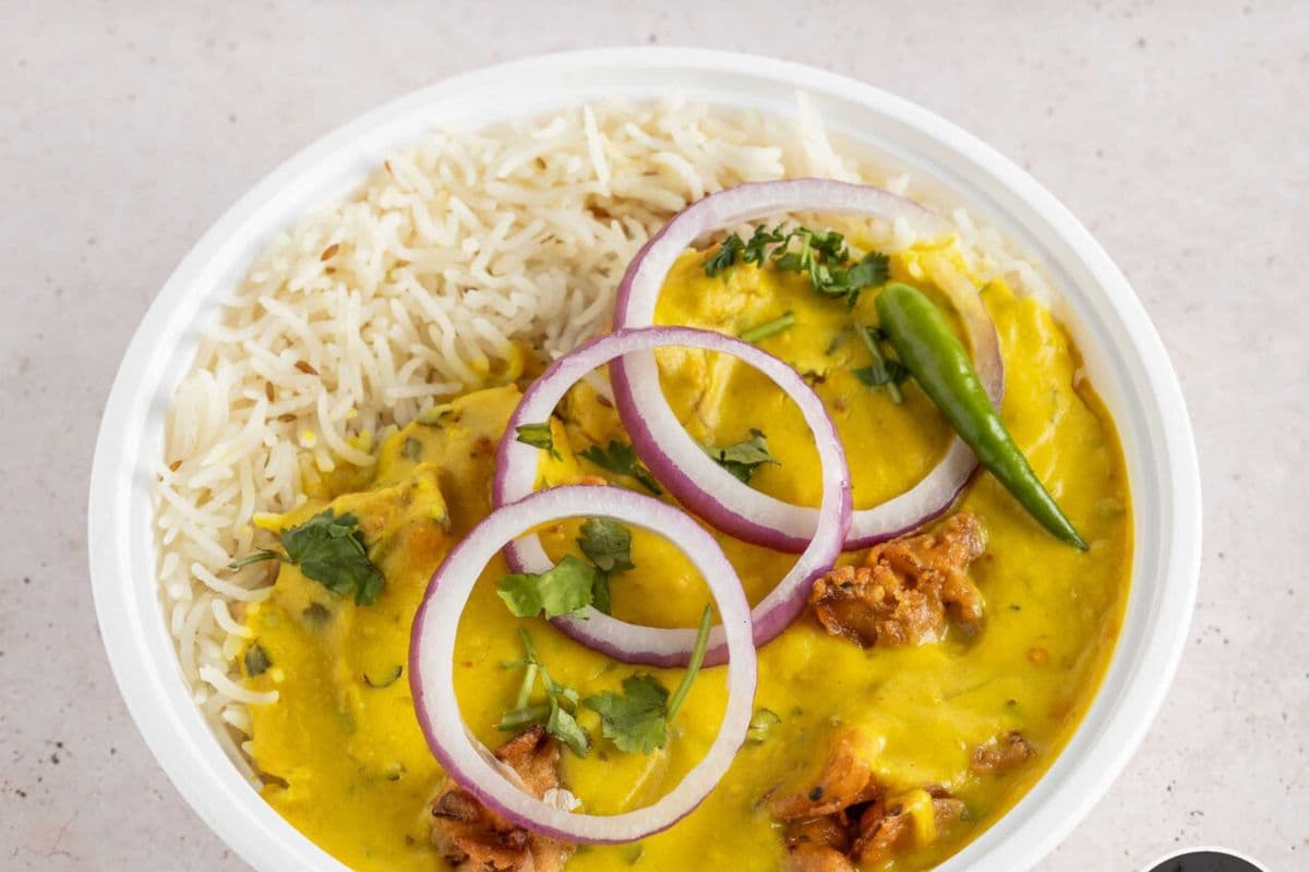 Curry Pakora Rice Bowl