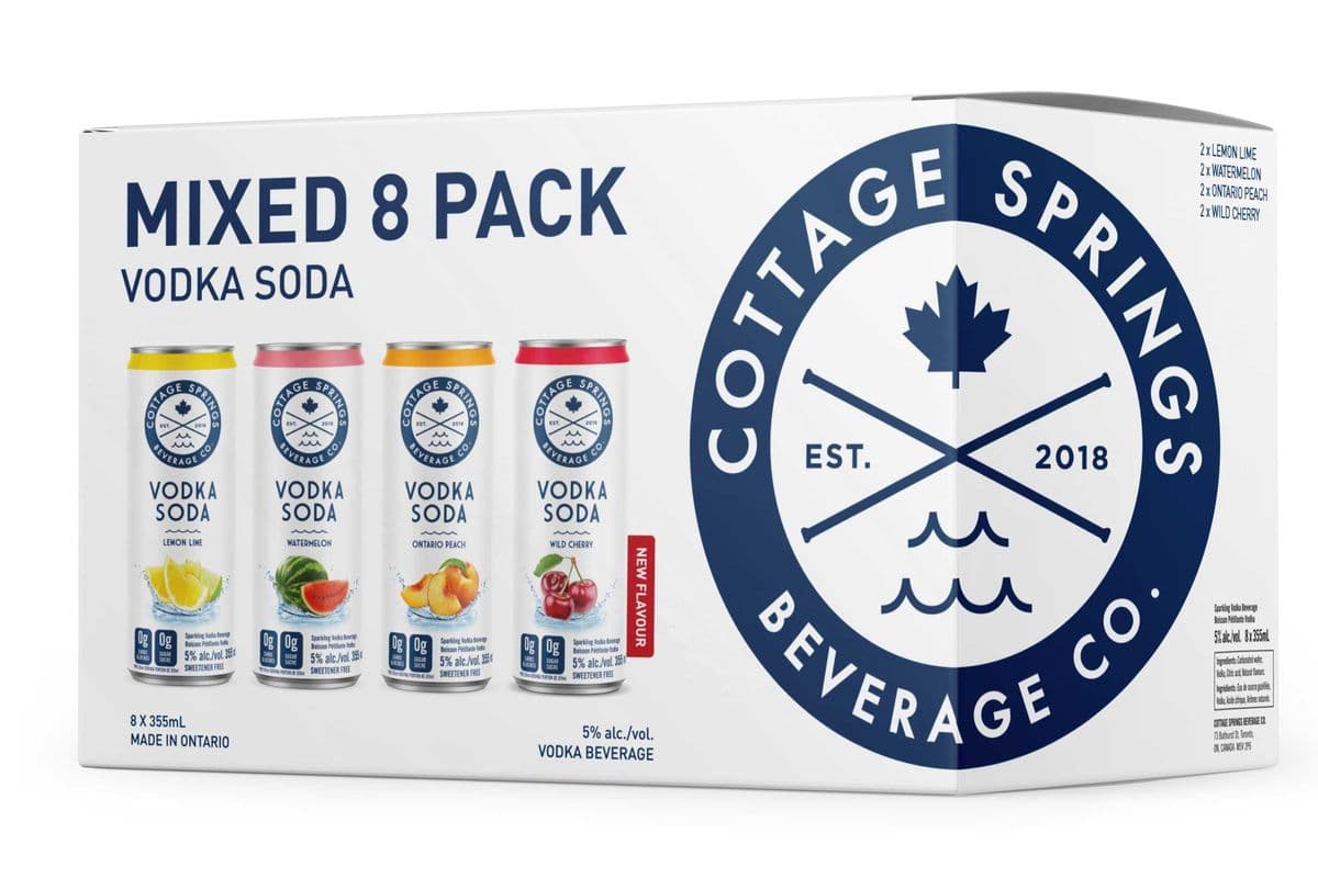 COTTAGE SPRINGS VODKA MIXED 12 PACK (12 x 355 ML)