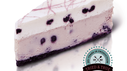 WHITE CHOCOLATE BLUEBERRY CHEESECAKE