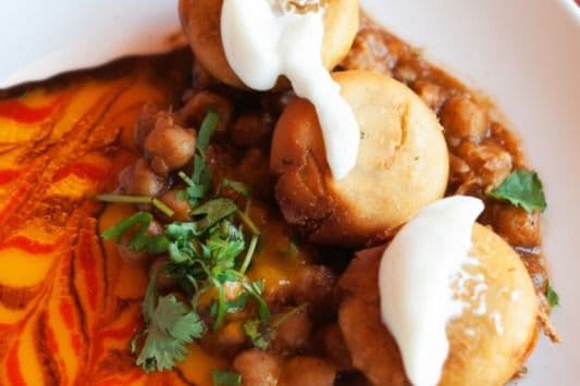 Aloo Tikki with Chole