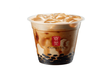 Brown Sugar Fresh Milk Tea w/pearls / Thé au lait frais au sucre brun avec perles