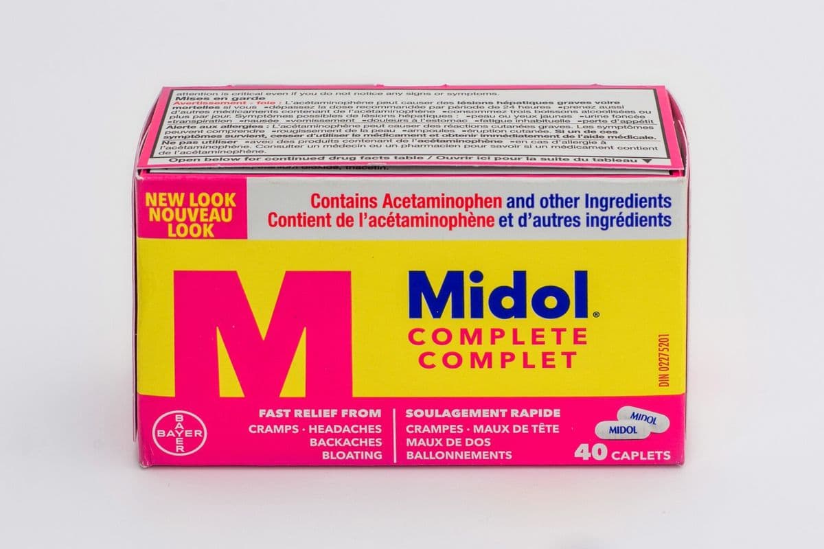 Midol Complete Caplets 15 mg / 60 mg / 500 mg (40 Pack)