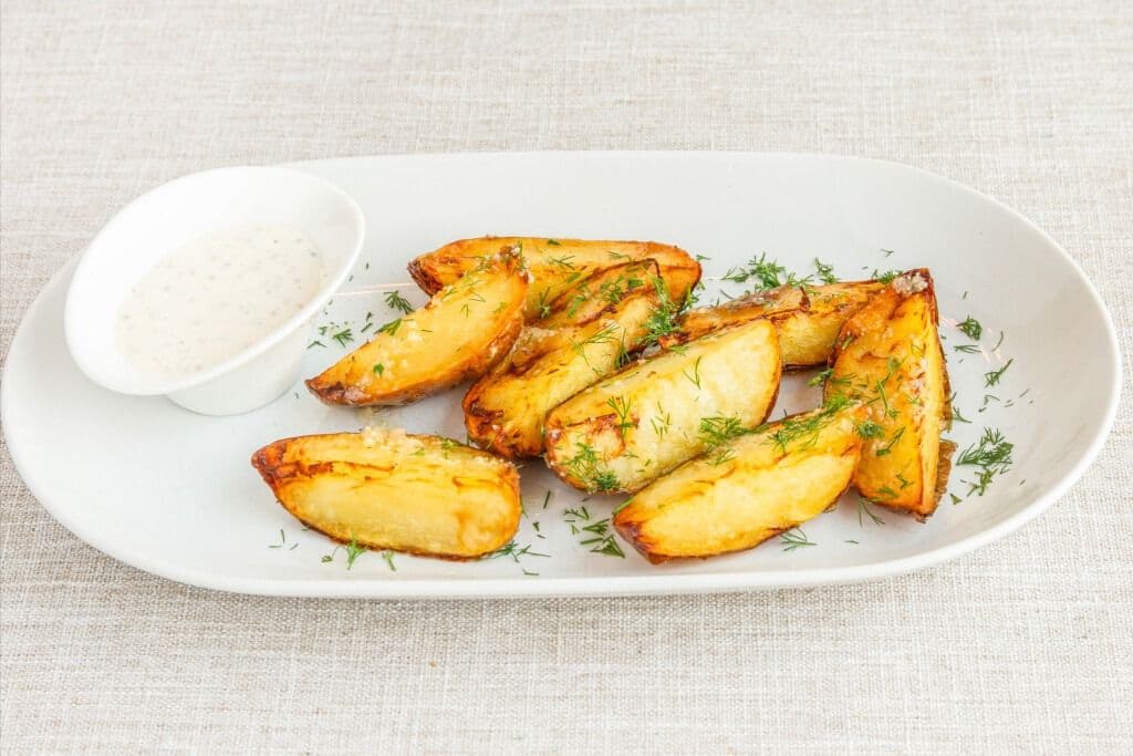 Fried Potatoes with Garlic Country Style