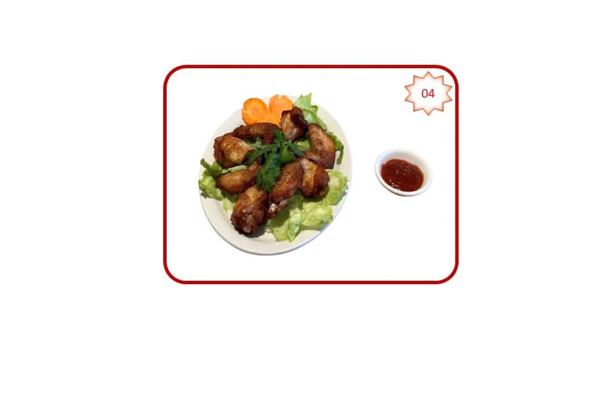 4. Deep Fried Chicken Wings (8 pcs)