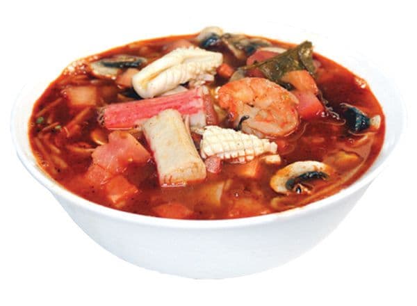 Tom Yam Gong Seafood Soup Noodles