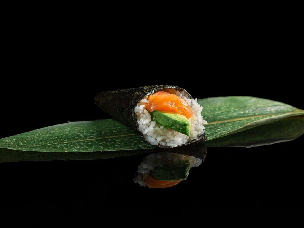 H13. Avocado Salmon Hand Roll (1 Pc)
