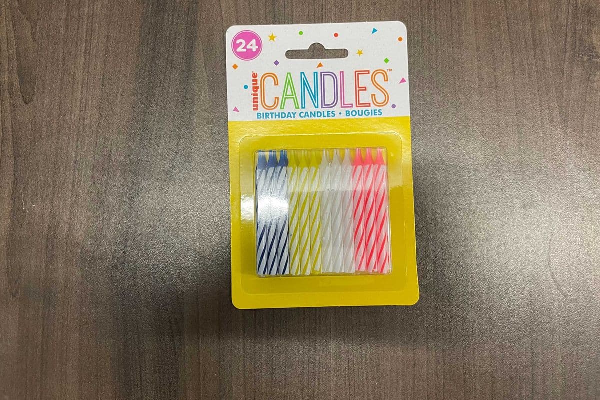 Spiral Bday Candle Multi colour 24pk
