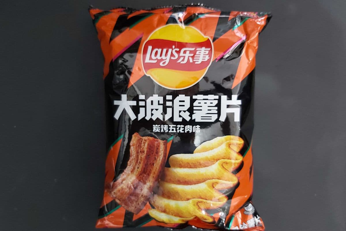 Lay's Double Crunchy Porc Rôti Croustilles / Crispy Roasted Pork Belly (大波浪薯片 炭烤五花肉味) 70g