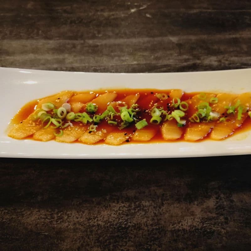 Carpaccio de poisson d'huile