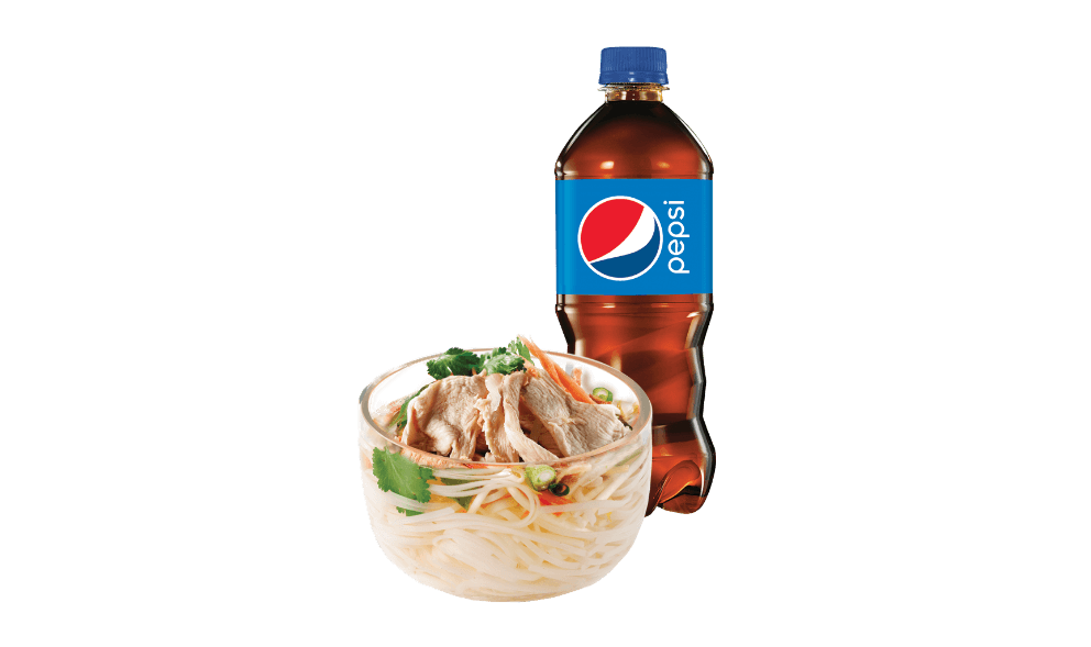 Mini Chicken Soup & Bottled Drink Combo