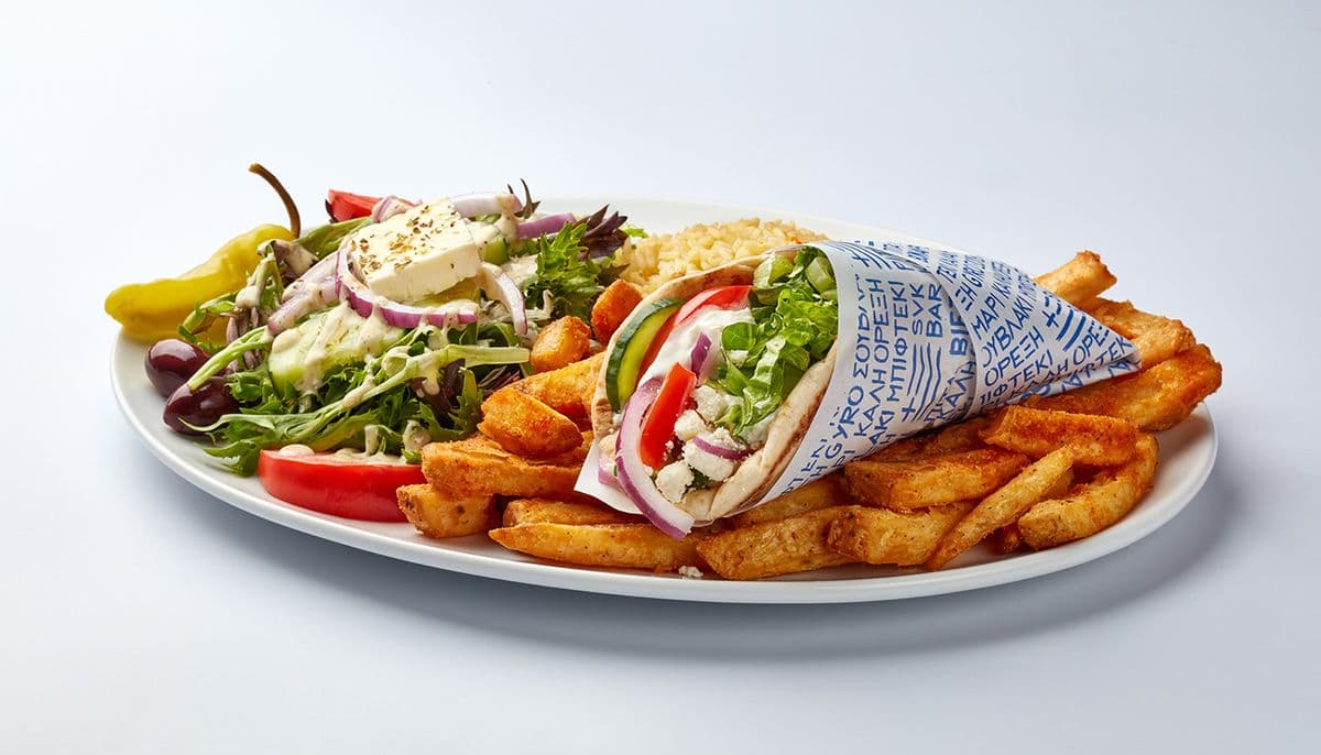 Plat de pita végétarien (1 mc) / Vegetarian Pita Plate (1 pc)