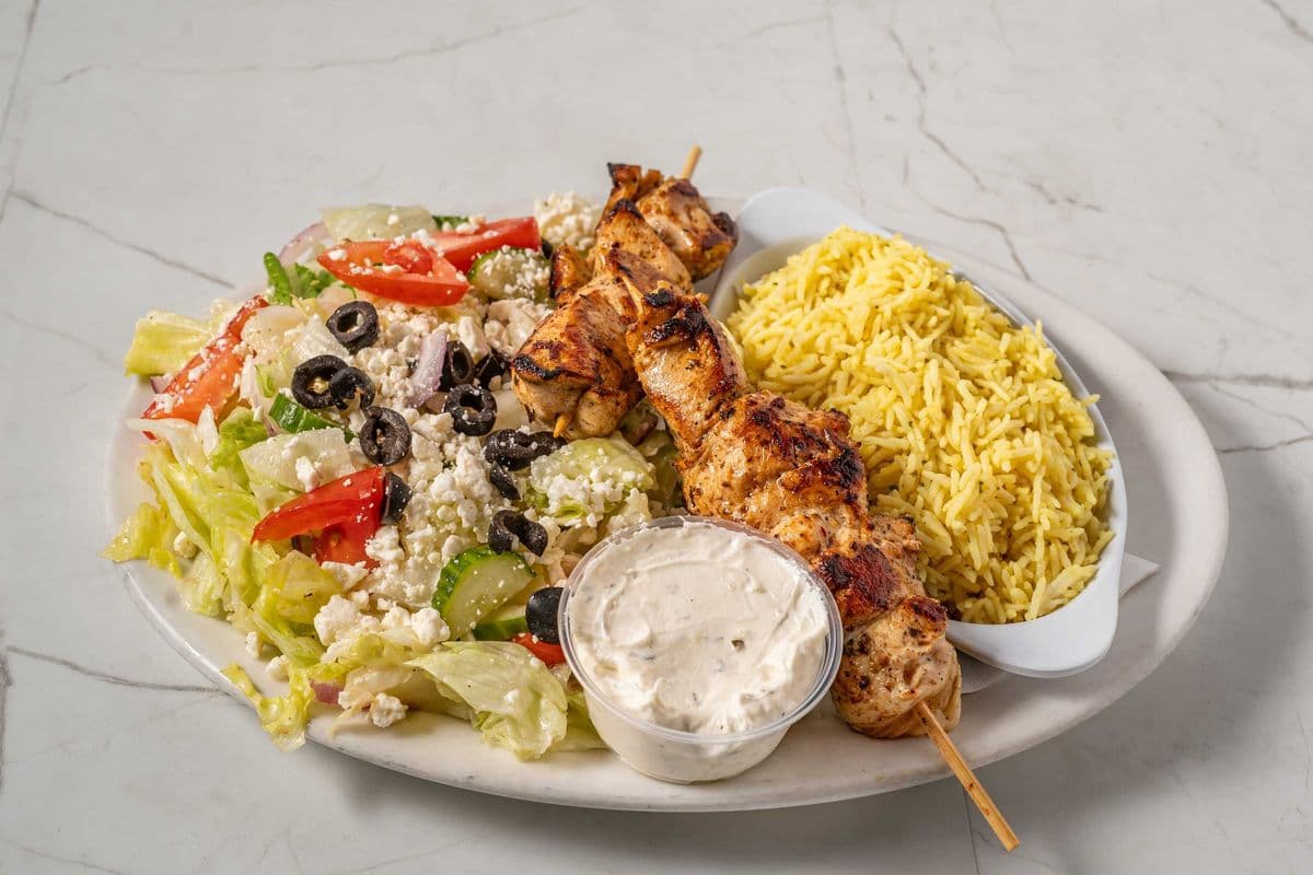 Chicken Souvlaki Dinner