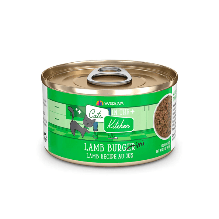 Weruva Wet Cat Food - Cats in the Kitchen Lamb Burger-ini Lamb Recipe Au Jus Canned (3.2 oz)