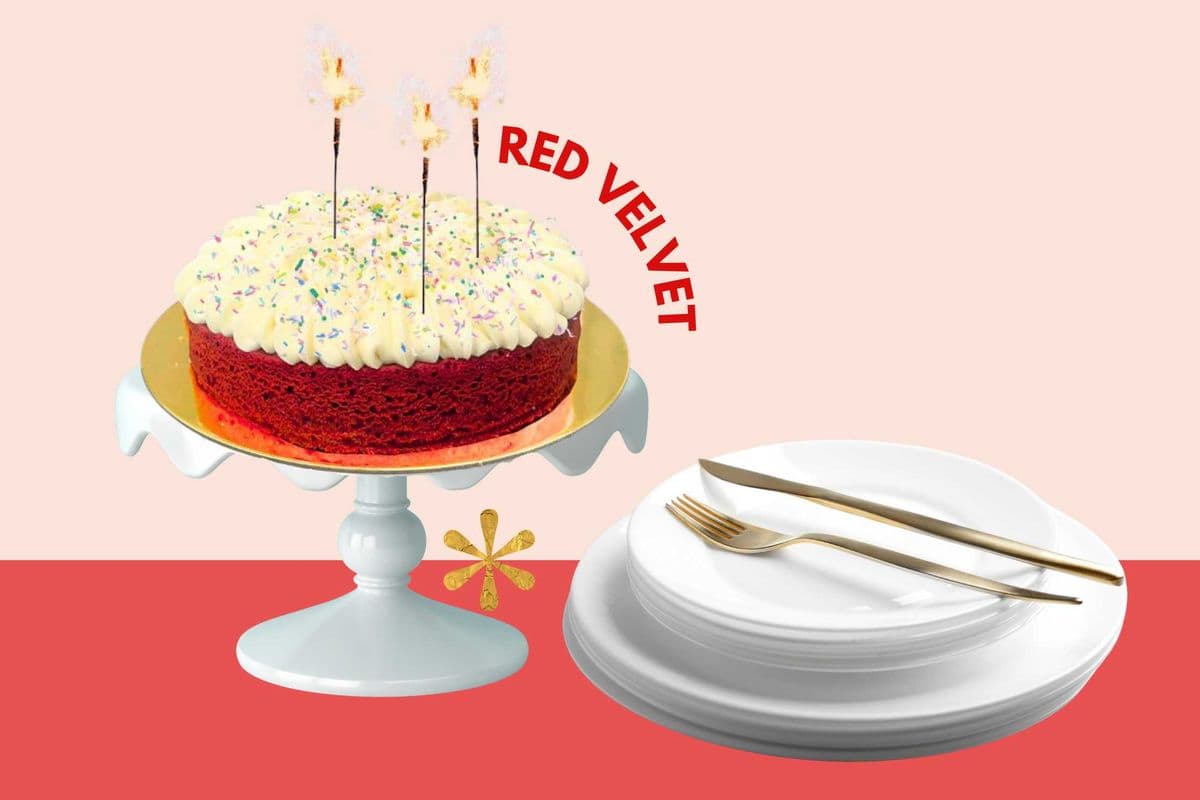 Red Velvet Sprinkle Cake - FROZEN