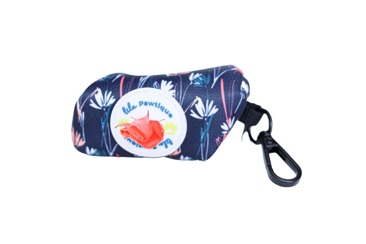 Lila Pawtique Waste Pouch Bag Holder Heavenly Flowers