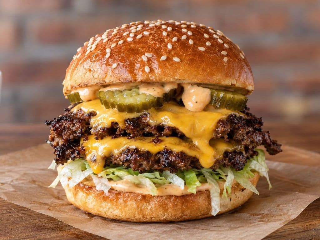 One Double Beef Smash Cheeseburger