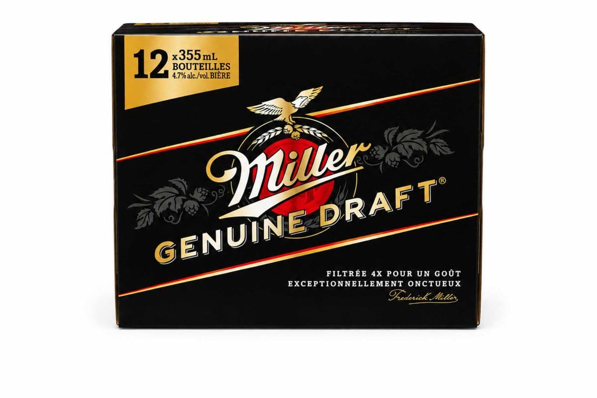 Miller Genuine Draft (12 x 355ml Bottles)