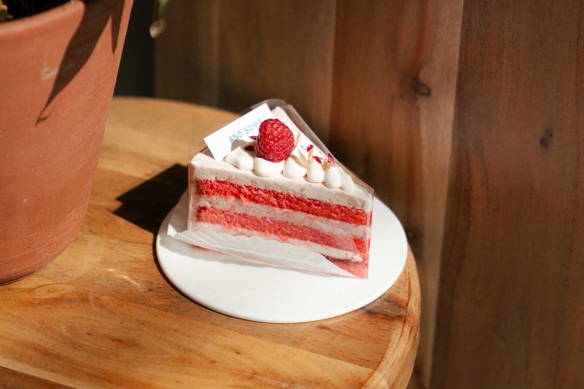Rose Raspberry Cake (One Slice)